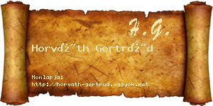 Horváth Gertrúd névjegykártya