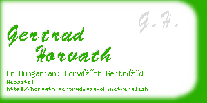 gertrud horvath business card